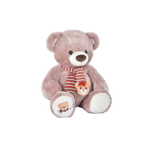 Ours en peluche marron en polyester idée cadeau naissance 60 cm - 2