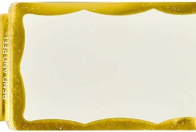 Egg Shell Stickers 50-Pack - Gold Wavy Border Blanks Pack
