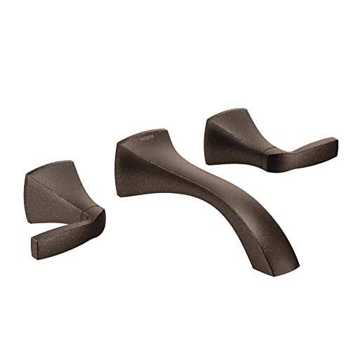 Moen Voss Oil Rubbed Bronze Two-Handle Wall Mount Bathroom Faucet Trim Kit, Valve Required, T6906Orb #TOP29