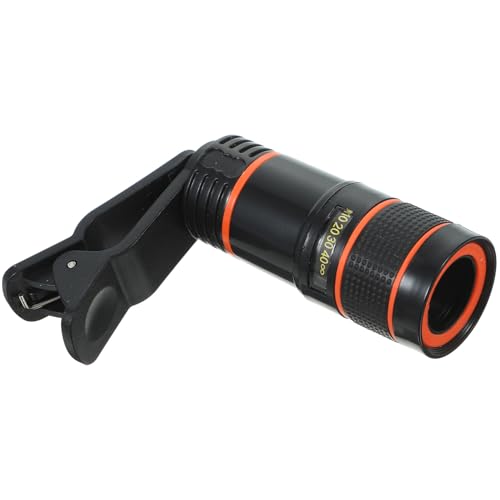 ELAYARD Lente Telescópica para Teléfono Móvil 8X, Lente de Cámara Externa Macro y Gran Angular, Enfoque Largo, Accesorio Negro para Fotografía y Vídeo en Turismo y Conciertos