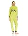 Dr.Seuss Women's Grinch Hoodie Union Suit, Green, Medium