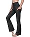 G4Free Pantaloni da Yoga da Donna a Gamba Larga con Tasche Pants a Zampa Elastico Eleganti Pantaloni da Donna Bootcut per Pilates Danza Fitness Palestra Allenamento