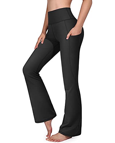 Pantalon de yoga et pilates femme bootcut à taille haute et poches G4Free