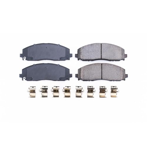PowerStop Front Brake Pads For Jeep Wrangler 2018-25 |Gladiator 2020-25 |Dodge Grand Caravan 2012-20| Journey 2012-20 |Chrysler Pacifica 2017-25 - Z17 Ceramic Brake Pads With Install Hardware, 17-1589