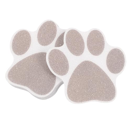 Cabilock 10pcs Dog Paw Slip Stickers for Bathroom Kitchen Floors Non Skid Shower Decals Tub Grip Stickers for Safety Slippery Surfaces
