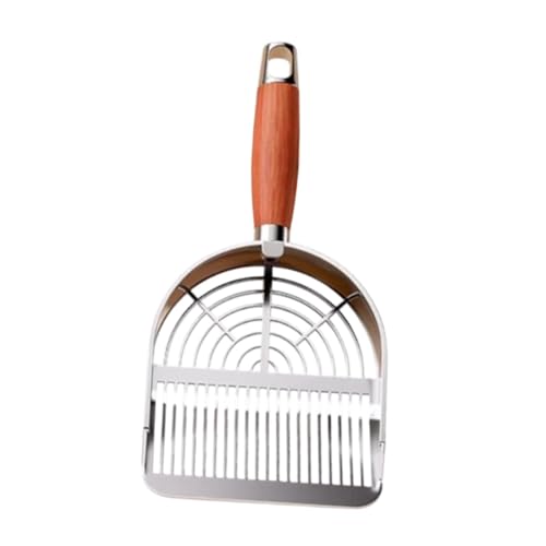 Perfk 猫砂スペード 猫リフター 木製ハンドル付き 猫砂スプーン 水族館の子犬用, ストライプ