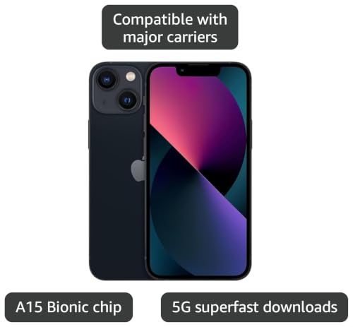 Image of Apple iPhone 13 Mini, 128GB, Midnight - T-Mobile (Renewed)