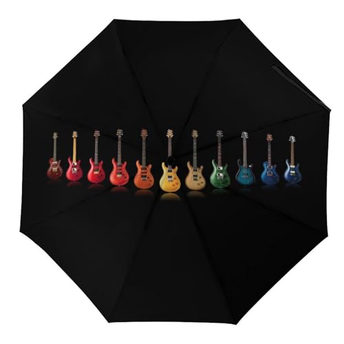 Parapluie pliable guitare colorée pluvieux vent voyage
