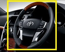 Amazon | トヨタ(TOYOTA) ウッド調ステアリング ブラック 革 ×茶木目