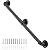 FlySkip Handrails for Indoor Stairs 4ft 2 Sections Galvanized Steel Pipe Stair Railing Non-Slip Wall Mount Hand Rail for Outdoor Indoor Stairs Porch Deck(4FT)