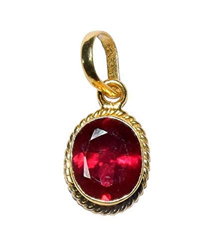 Médaillon rubis birman en argent à porter au quotidien pour un style affirmé
