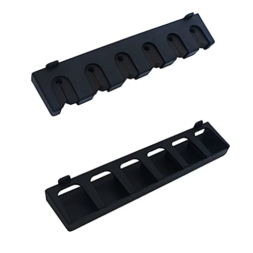 Hinature Compact Fishing Rod Racks – ABS Wall or Ceiling Fishing Rod Holder for Garage, Vertical Black Vertical Fishing Pole Rack - Storage Most Types of Fishing Rods and Combos -Holds Up to 6 Rods