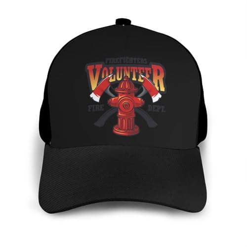 Firefighter Logo Unisex Classic Adjustable Curved Brim Baseball Cap, Trucker Hat3