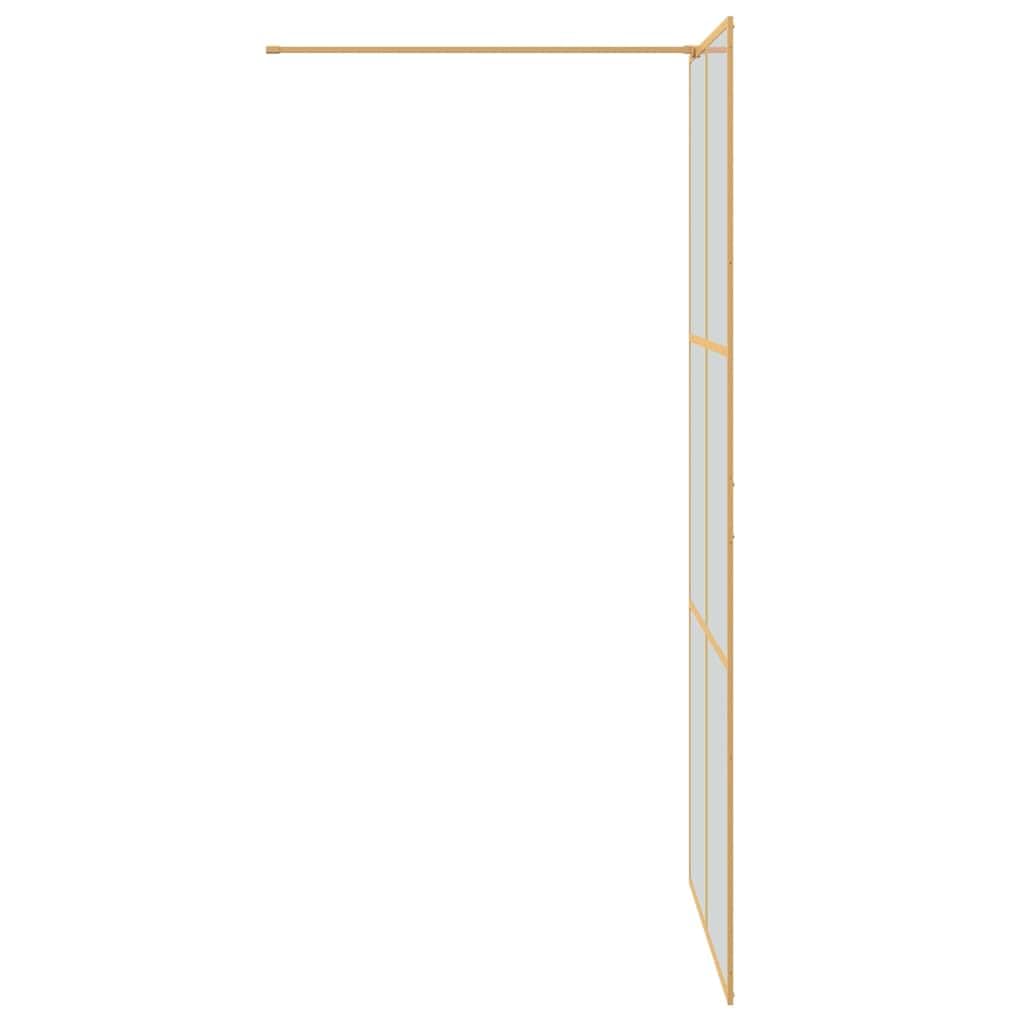 vidaXL Walk-in - Mampara de ducha (cristal templado, 100 x 195 cm), color dorado