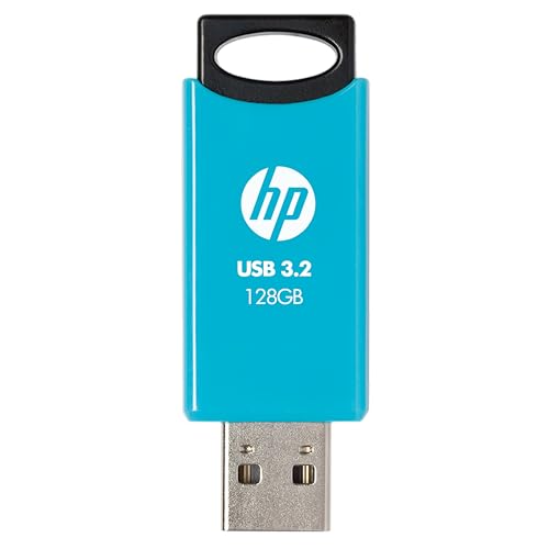 HP Clé USB 3.2 128GB, Bleu, jusqu'à 120Mo/s