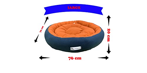 Image of Premium Large Size Dog Bed for Large Dogs and Puppies Anti Skid Bottom Washable Orthopedic Big Dog /cat Beds Orange /Blue