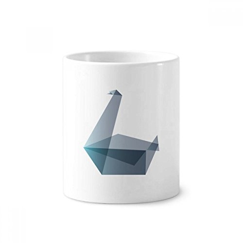 Tasse blanche oie origami en céramique 350ml | Cadeau déco original hauteur 9.6cm
