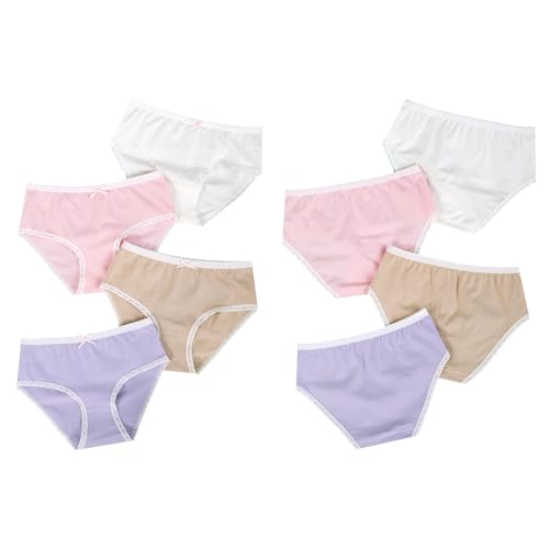 Toddler Girls' Soft Cotton Underwear Comfort Panty Briefs 4 Pack Undies Breathable Underpants