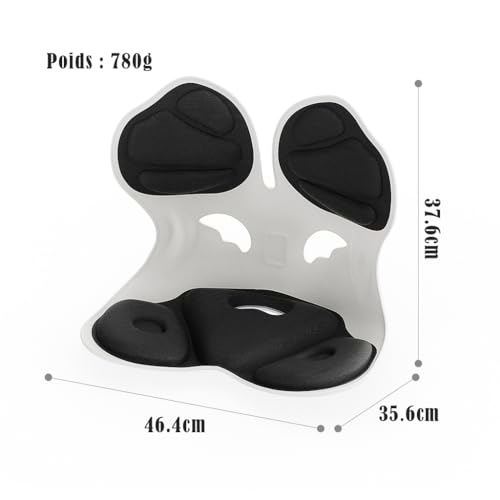 Fabulcozy Ergonomiczna poduszka podparcia lędźwiowego do domu biura i samochodu 42 L x 32I x 34H cm czarna