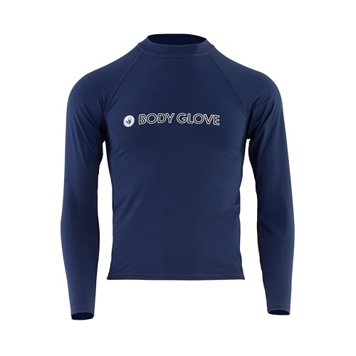 Body Glove Men's Basic Fitted Long Sleeve Rashguard Navy