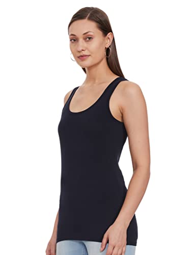 Image of Longies Women's Sleeveless Camisole (LWSLTPO2V001 Tomato & Navy blue12 M)