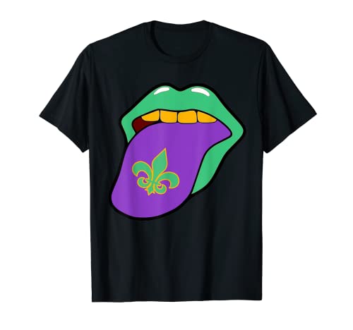 Lips Kiss Mardi Gras Cadeau de la Nouvelle-Orléans T-Shirt
