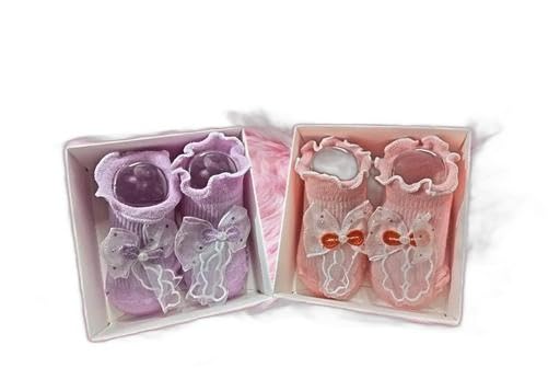 Soft Baby Booties with Cute Bow Design | Comfortable Non-Slip Kids Foot for Newborns and Toddlers | Stylish Baby Shoes for Boys & Girls|PRA-P1958-image-32