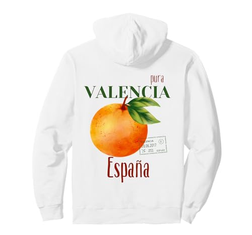 Pura Valencia Espanha Espanha viagens aguarela laranja fruta camisola com capuz
