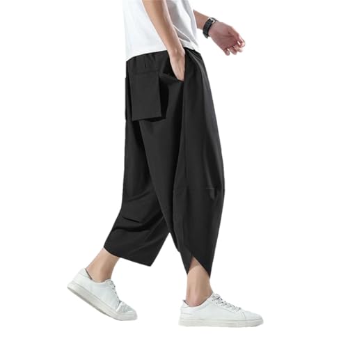 Zadaos Men Summr Harem Pants Streetwear Beach Pants Casual Calf-Lenght Trousers