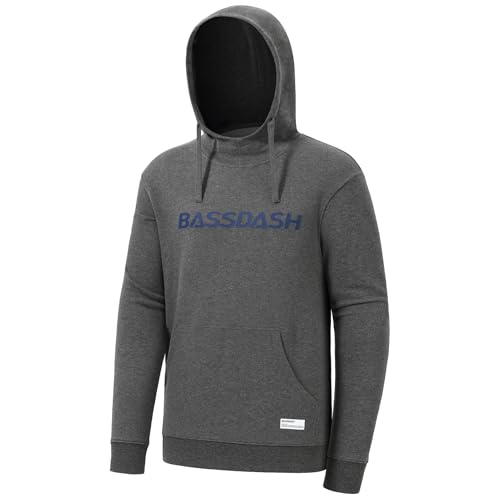BASSDASH Mens Cotton Hoodie Long Sleeve Pullover Hooded Casual Drawstring Warm Sweatshirt with Kangaroo Pocket