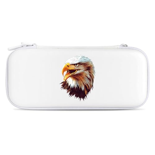 An Eagle-head Compatible with Switch Carrying Case Hard Travel Game Bag Pouch with 15 Games Accessories White-style