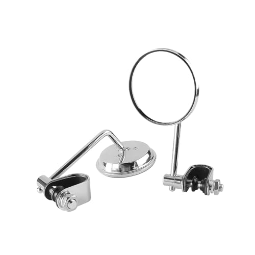 Retroviseur Moto 1 Paire Rétroviseurs Ronds pour Moto 22-25mm Guidon Accessoires pour Cruisers Sport Bikes Street Bike Embout Guidon Rétroviseur(1 Pair...