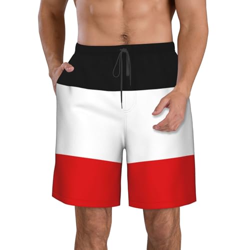 Old Flag of The German Empire Men's Beach Shorts Surfing Board Casual Shorts