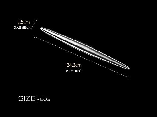 Rolling Pin Stainless Steel Dough Roller for Baking Pizza Pie Crust Pastries Pasta Cookies, E03 24.2cm - Image 2