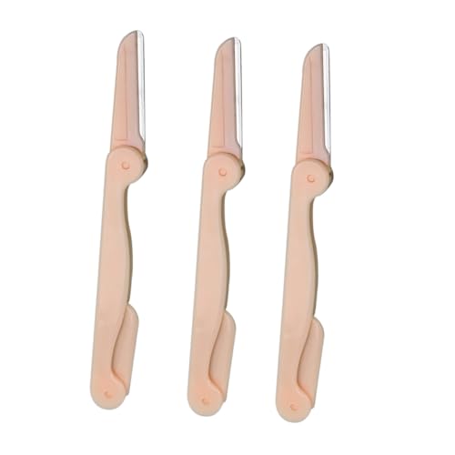 FOMIYES 3pcs Professional Eyebrow Razor Stainless Steel Abs Eyebrow Shaper Light-Weight Design for Travel Home Use