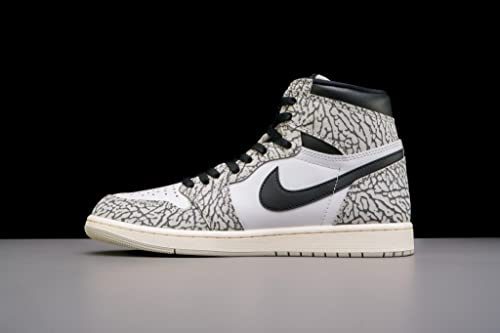(Men's) Air Jordan 1 Retro High OG 'White Cement / Elephant Print' 4M / 5.5W2