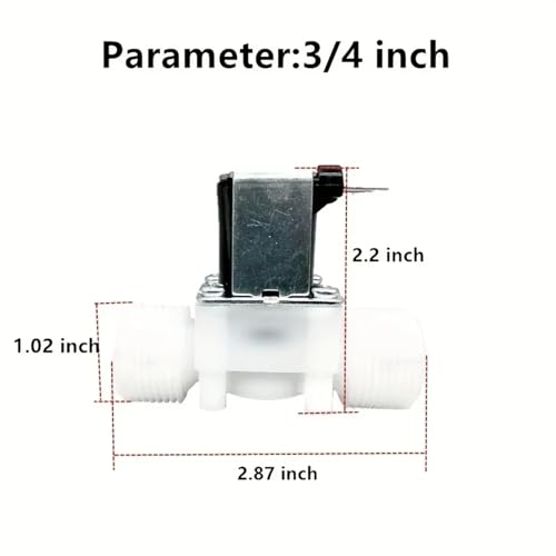 Électrovanne plastique normalement fermée AC 110V vanne d'eau 0,8 MPa - 6
