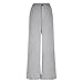 bawilom Women's Straight Wide Leg Dress Pants Stretchy Soft Trendy Fashion High Waist Work Pants Business Casual Slacks Gray