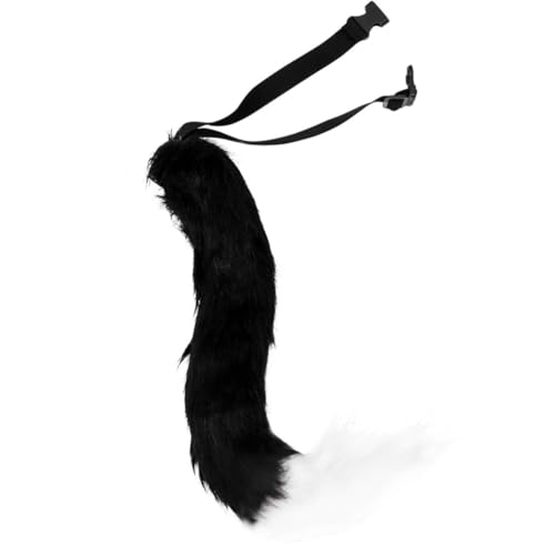 Accesorio flexible de felpa negra ajustable con estructura moldeable para cosplay