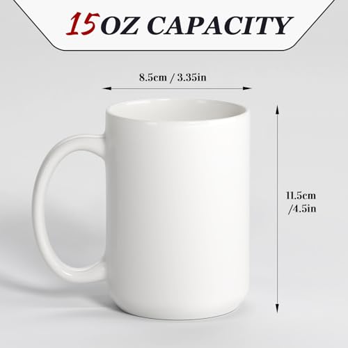 CWYW Personalised Mug with Photo Custom Coffee Mug with Picture Personalised Coffee Mugs with Name 15oz Double Side Custom Mug Novelty Custom Gift for Him Or Her