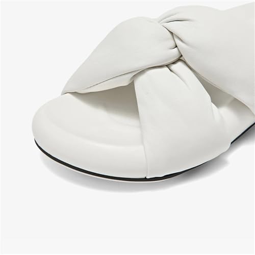 Women's Genuine Leather Cloud Slippers - Solid Color Summer Comfort Flats4