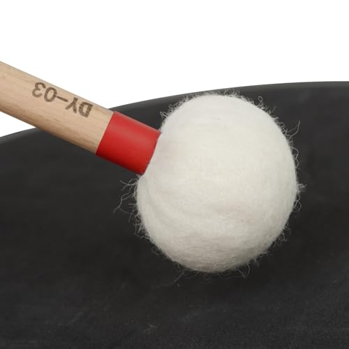 Par de baquetas de madera de maple con cabezal de fieltro miniatura 5