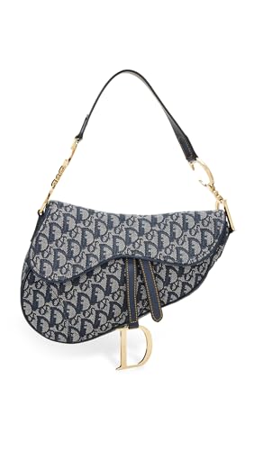 Dior Women's Pre-Loved Navy Trotter Saddle Bag