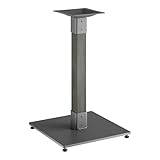 Glownary Industrial Standard Height Table Base, Slate Gray, Wood and Steel, Square Base, 28.5 Inch Height, 400 lb Capacity, Indoor Use