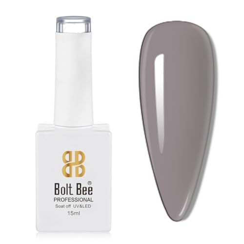 Image of Bolt Bee Charcoal Color Gel Nail Polish Soak Off UV Gel DIY at Home Manicure Salon Nail Art (154, 15ml)