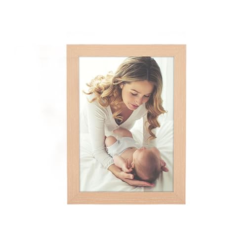 JDZIVTOP Cornice portafoto con venatura del legno, 28 x 20 cm, rustica, naturale, per foto, ritratti, poster, da appendere alla parete, da tavolo, orizzontale/verticale, ideale come regalo