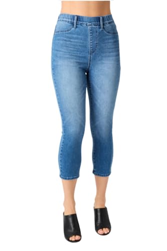 Judy Blue High Rise Cool Denim Pull On Capri Jeans