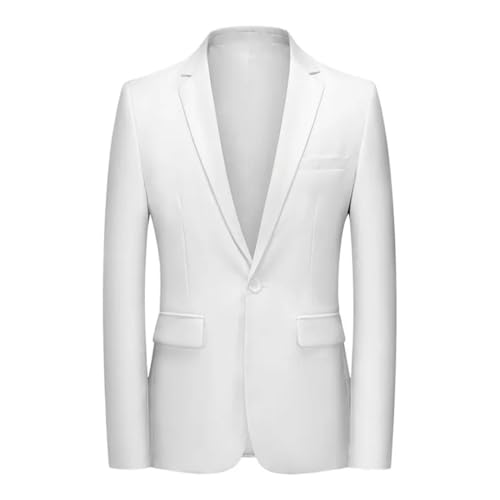 Men's Four Seasons Business Casual Slim Fit Solid Color Wedding Single-Breasted Suit Jacket