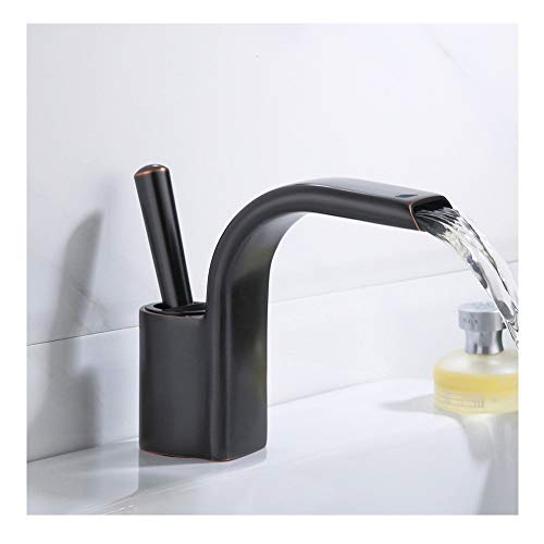 Robinet de lavabo à trou unique anti-éclaboussure avec jet cascade - 2