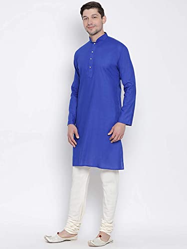Image of Royal Kurta Mens Cotton Long Kurta Pyjama Set